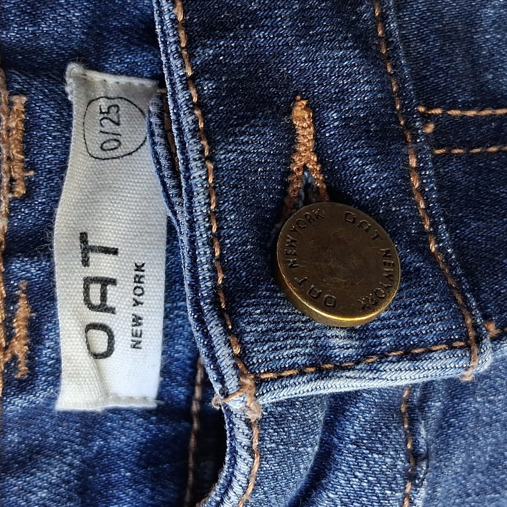 Oat New York Women's Straight Leg Blue Jeans - Picture 2 of 14